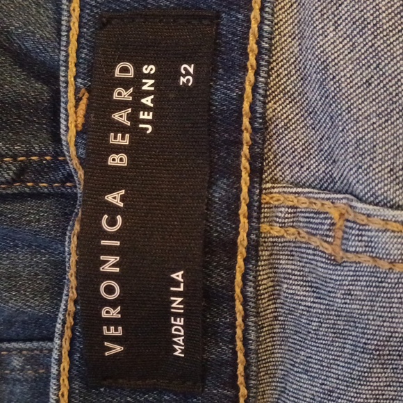 VERONICA BEARD Beverly High-Rise Skinny Flare Bright Blue Jeans.  32 - Picture 12 of 16